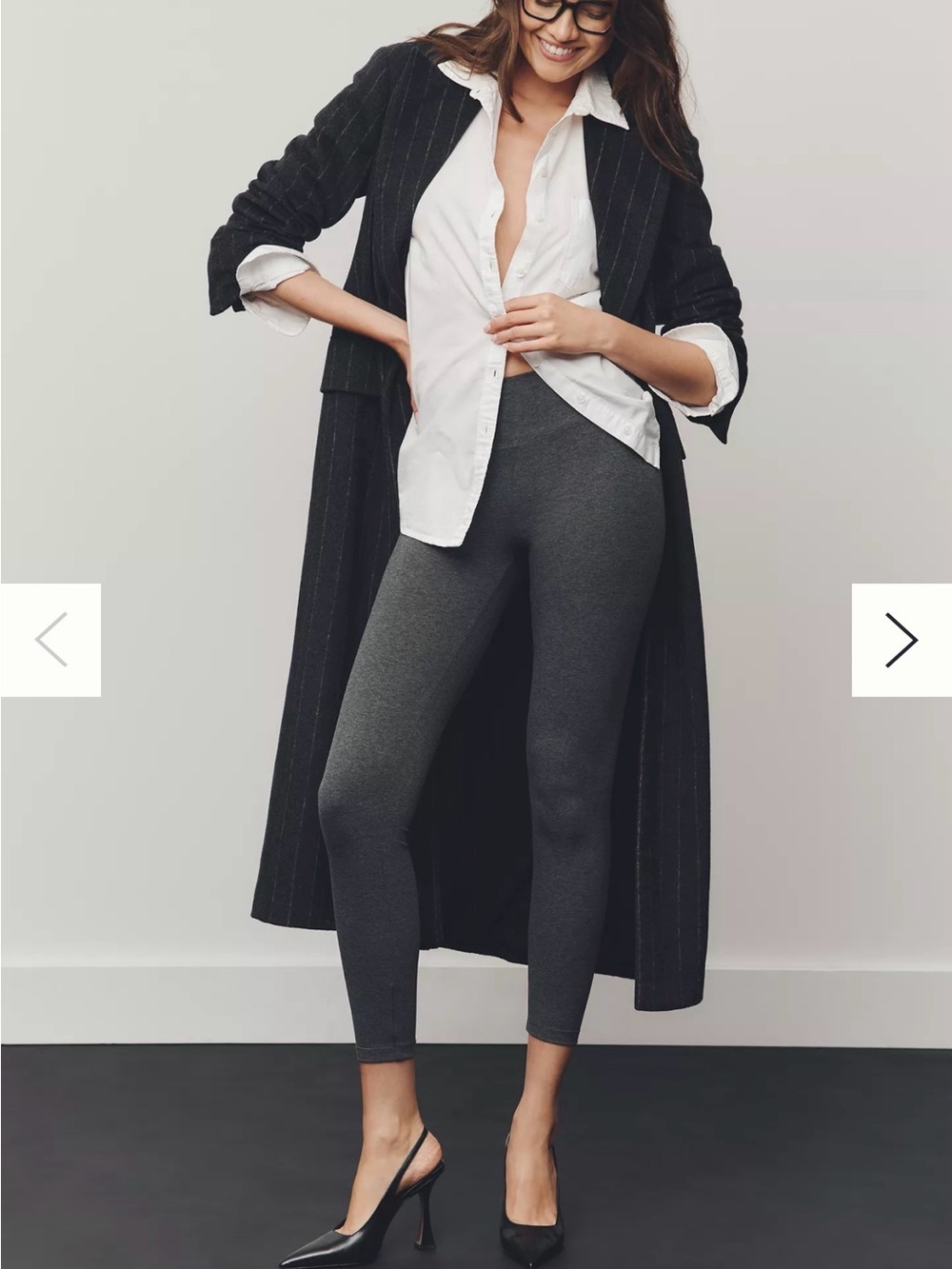 Anthropologie Charcoal Gray High-Waist Leggings